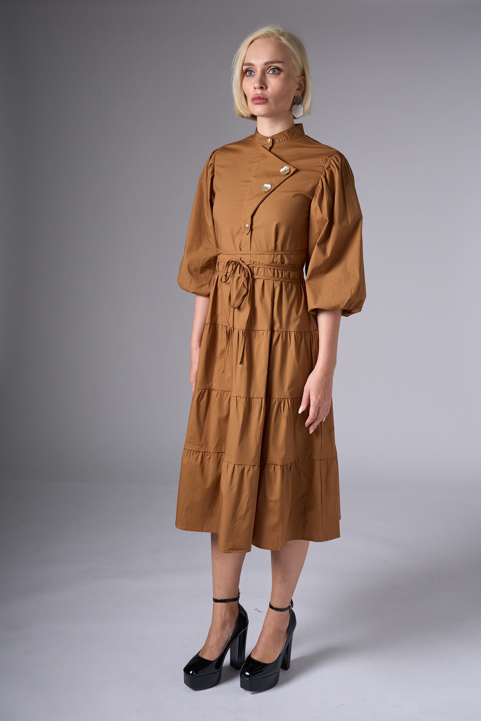 Male Side Buttoned British Khaki  Dress