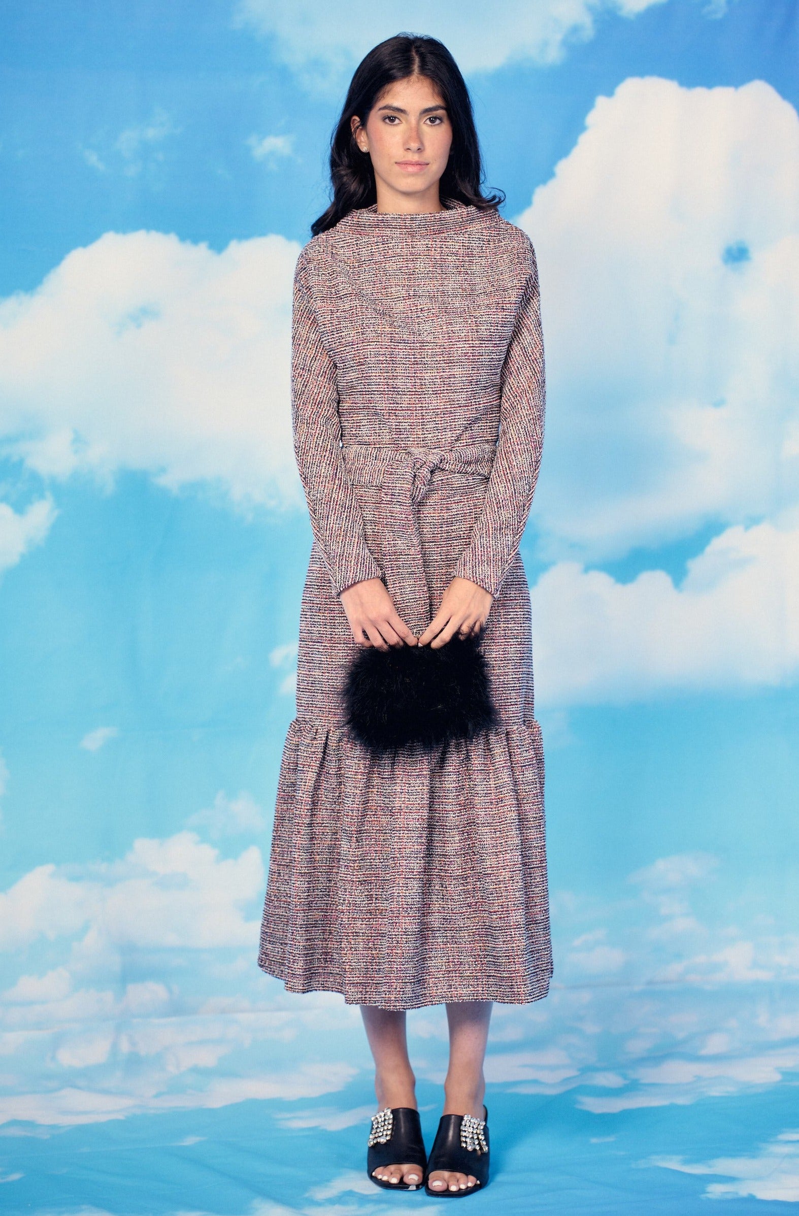 Mariella Tweed Pink Dress