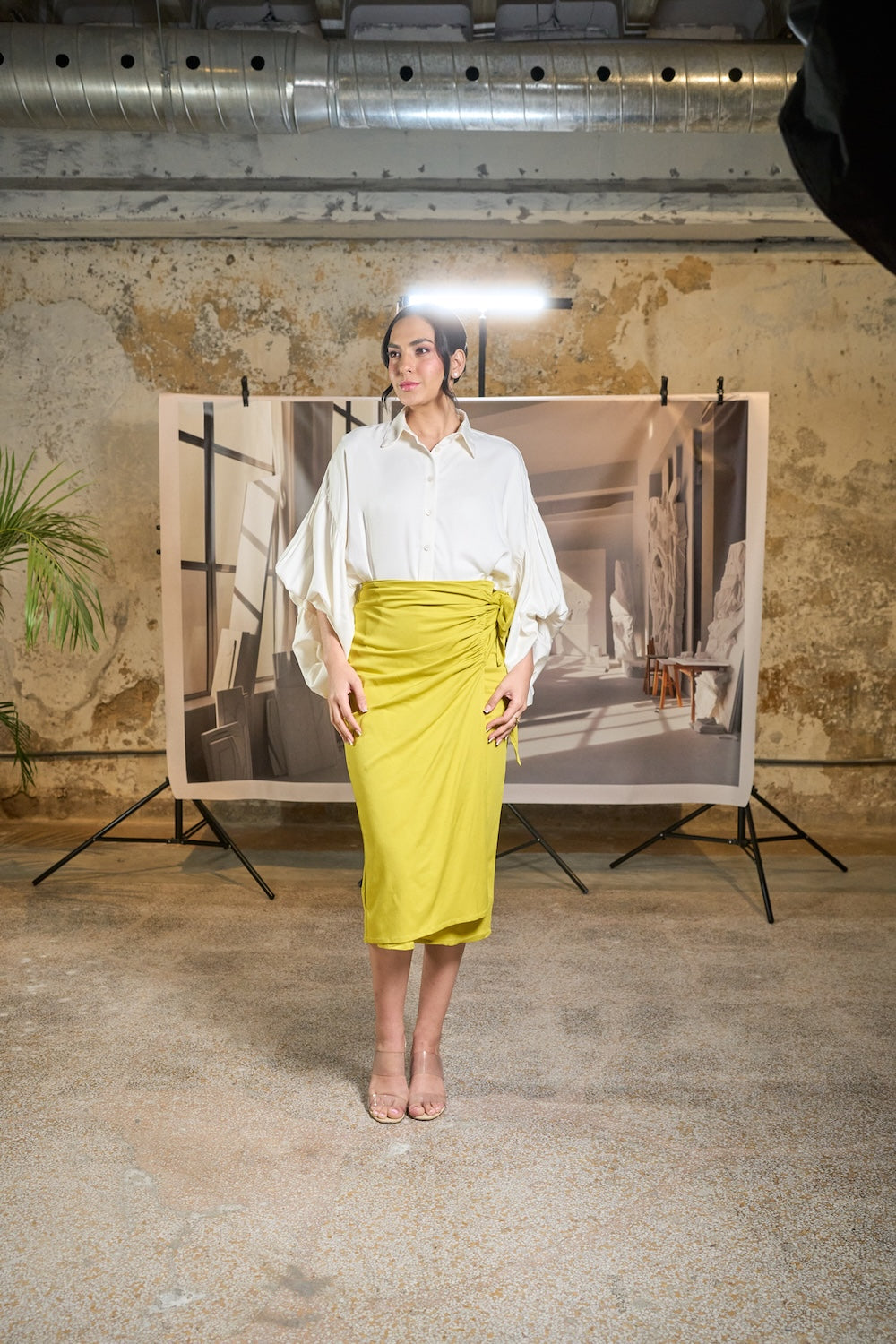 Lemoni Wrap Skirt - Lime