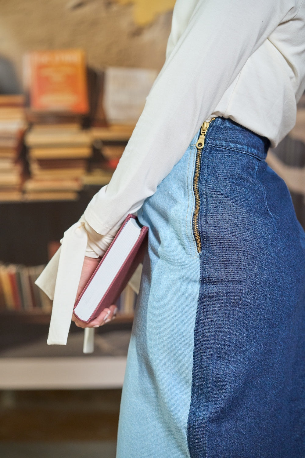 Borea Denim Two tone skirt - Blue