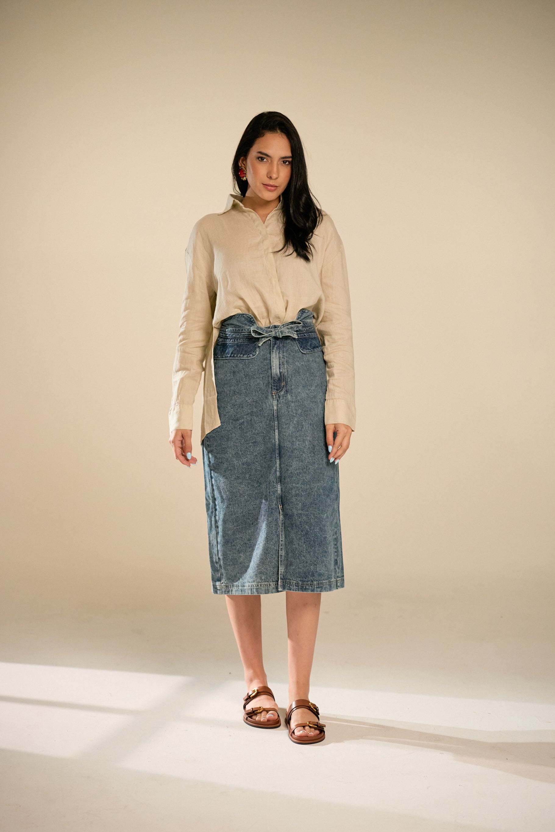 Meira Corset Denim Skirt