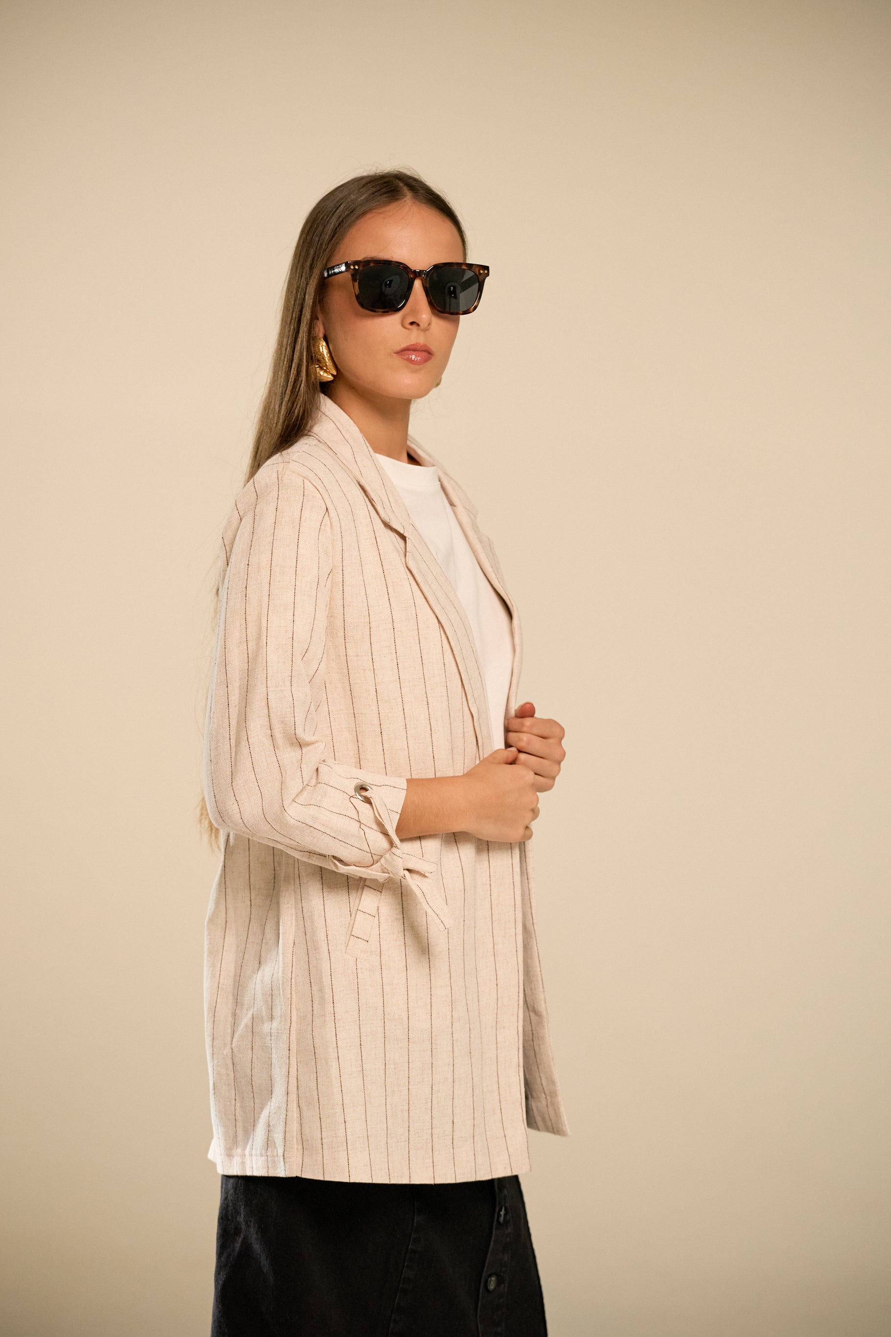 Marisa Button Down Denim Black