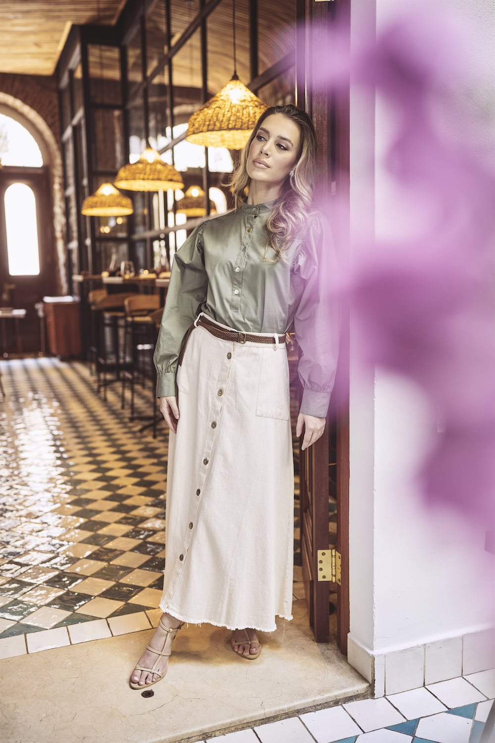Regina Linen Easy Skirt