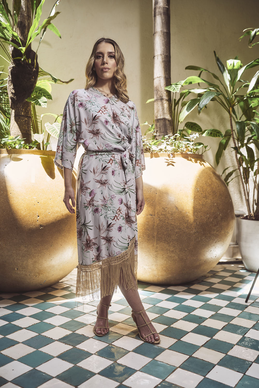 Sunset LAVANDER  Fringe Dress