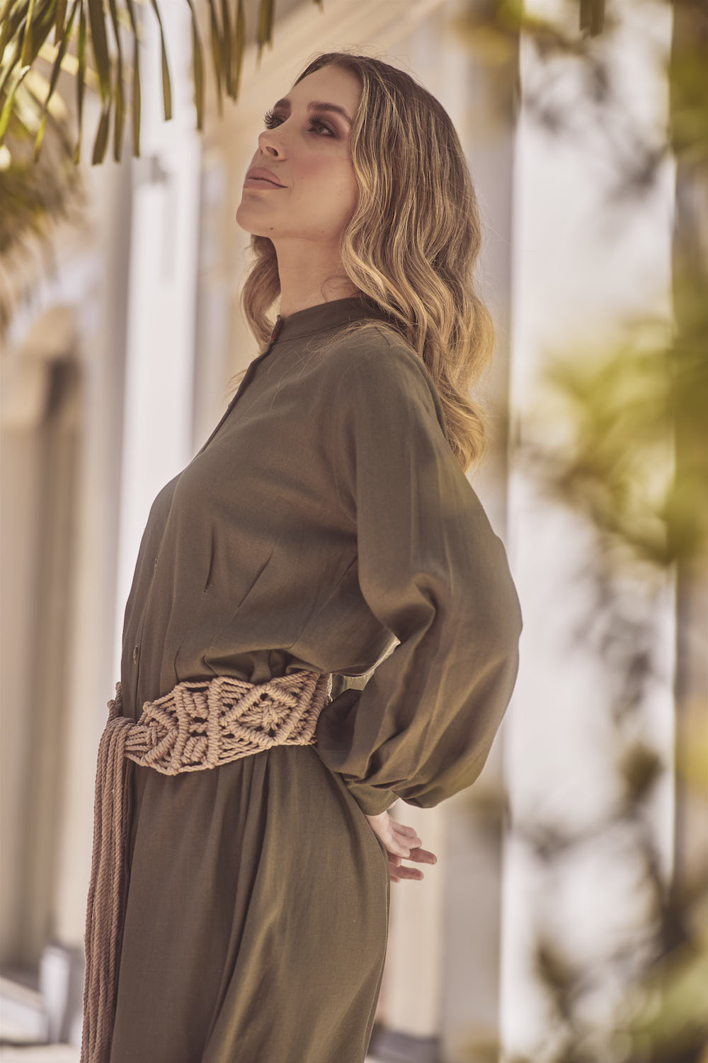 Amara Macrame Dress - Army