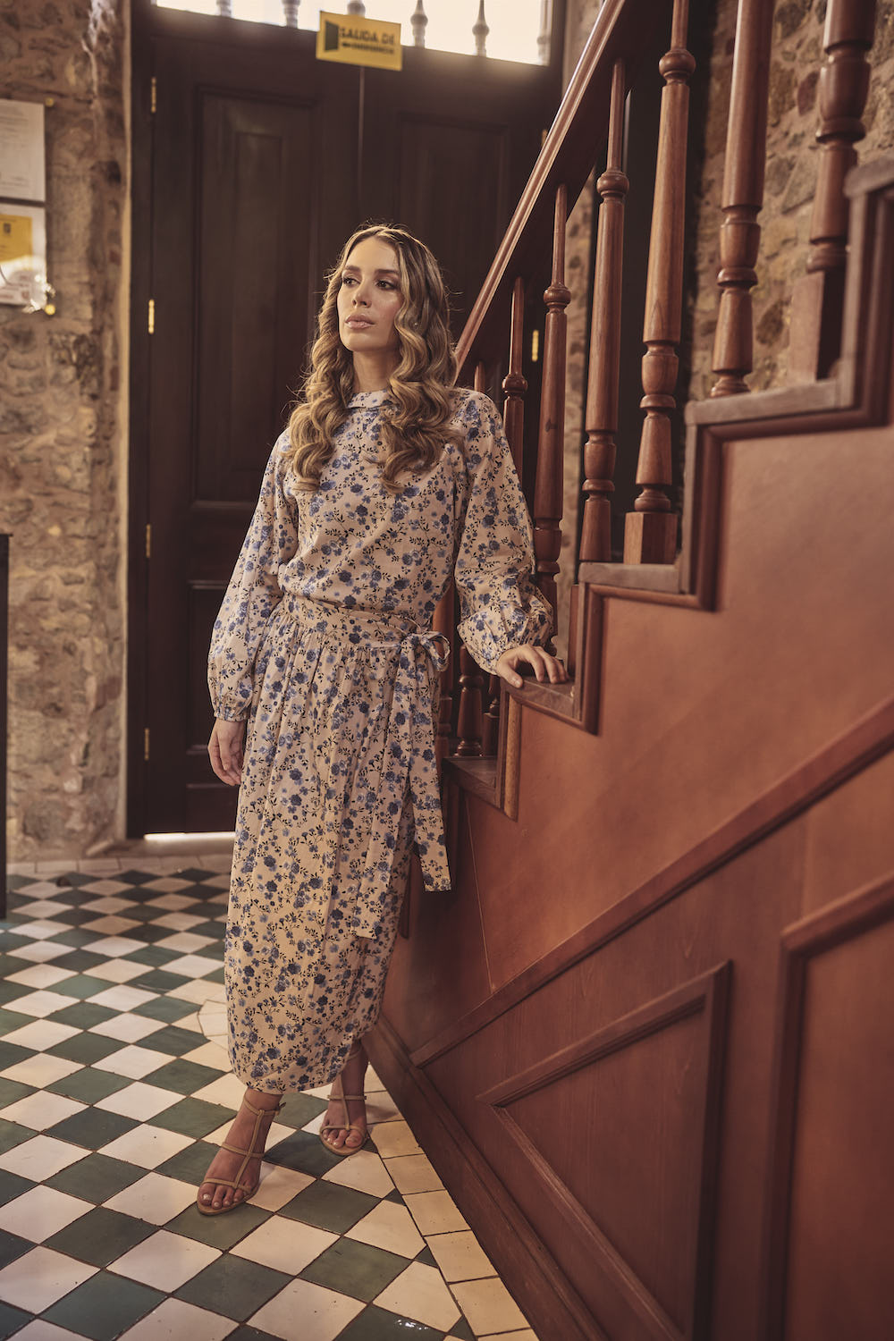 Moreni Wrap Around Floral Skirt