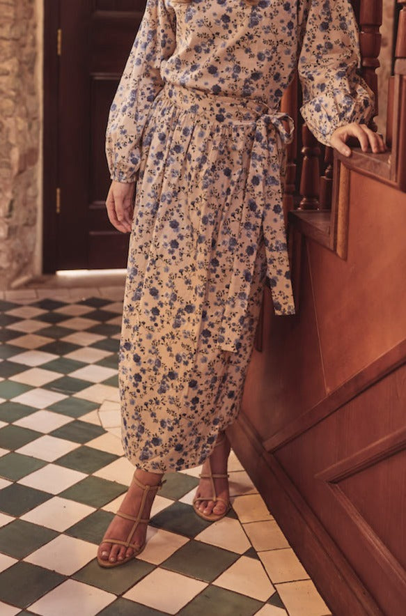 Moreni Wrap Around Floral Skirt
