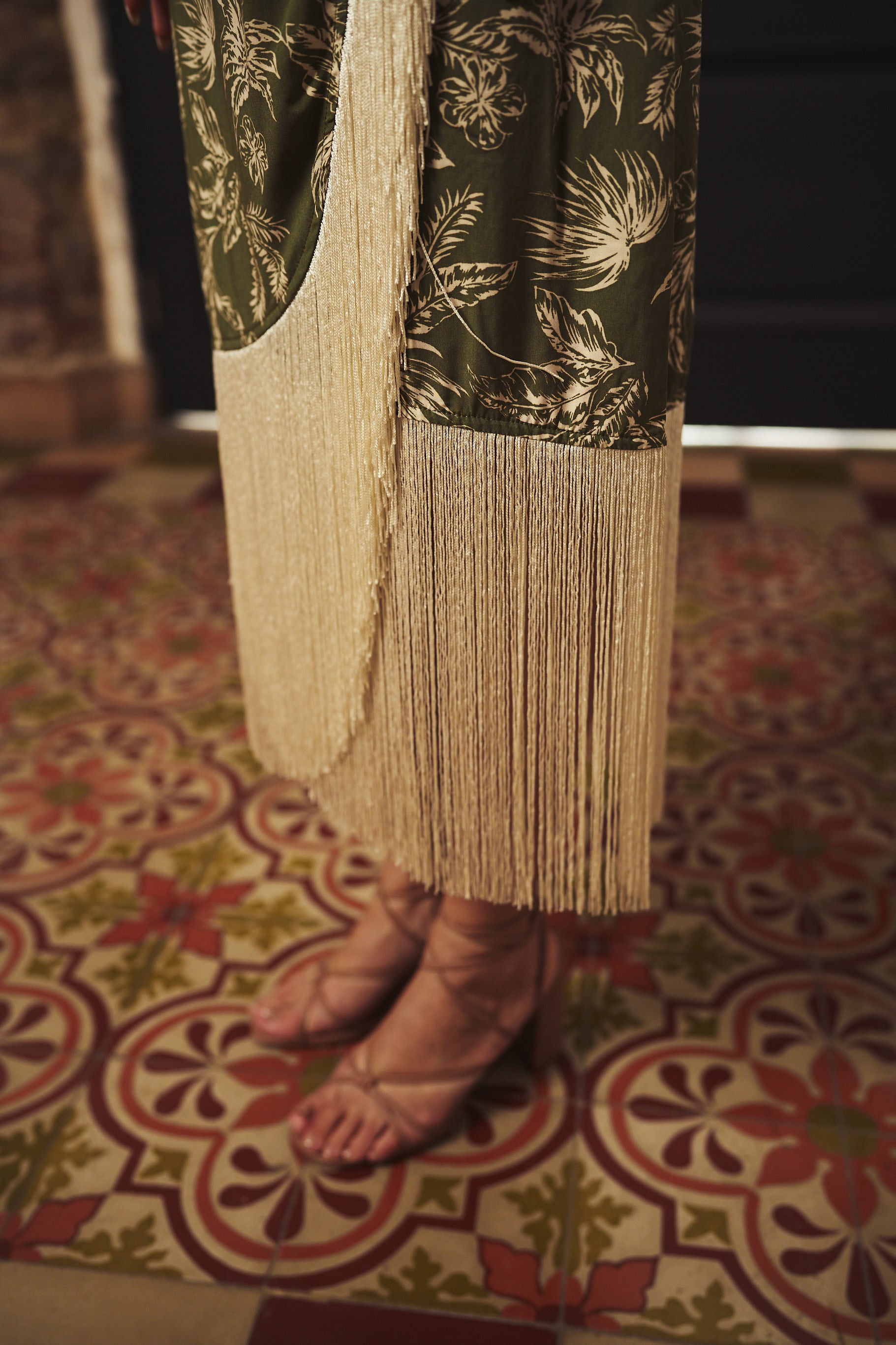 Iris Fringe Wrap Around Skirt