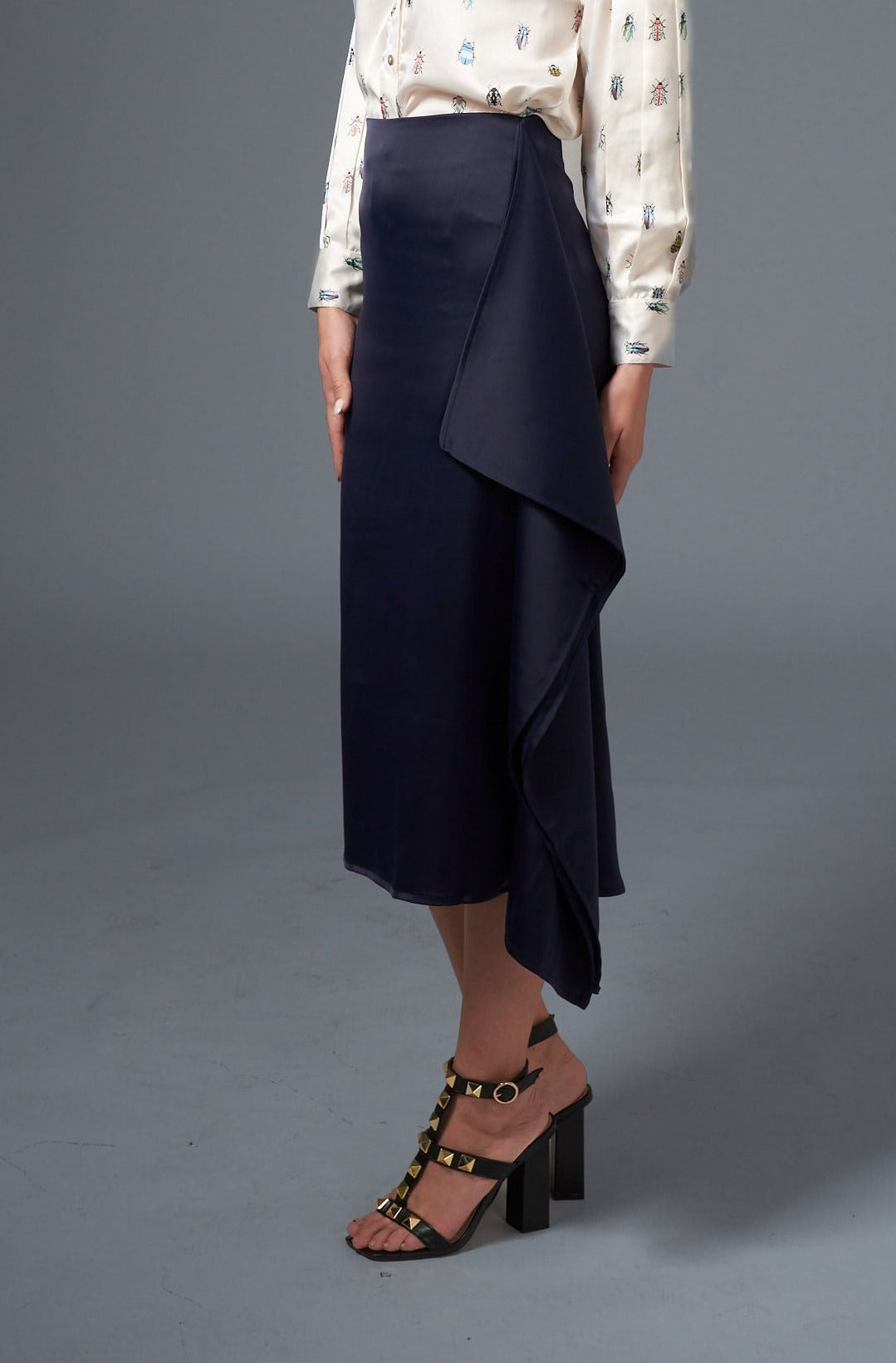 Melisa Tube Side Skirt - Dark Blue