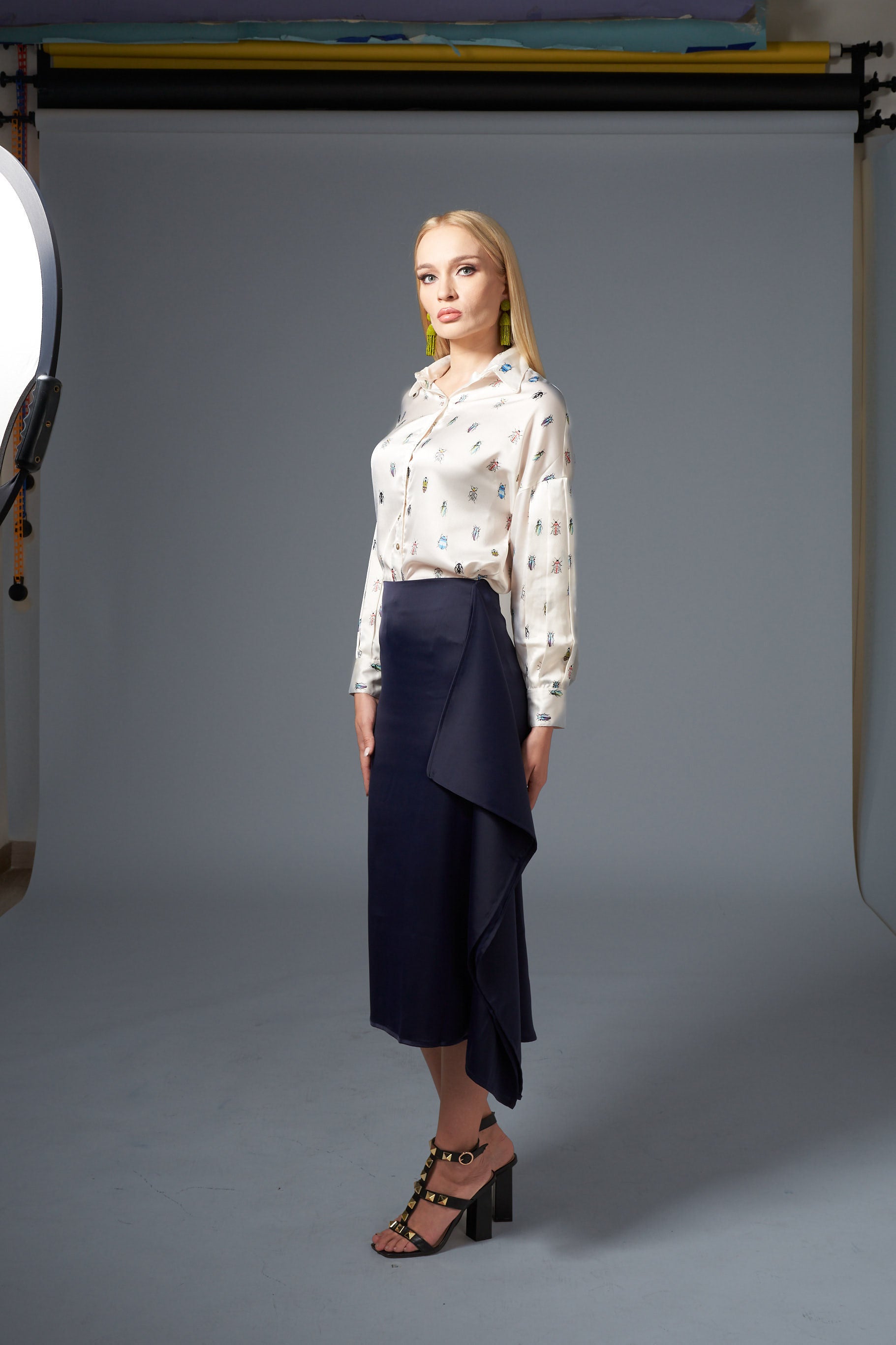 Melisa Tube Side Skirt - Dark Blue