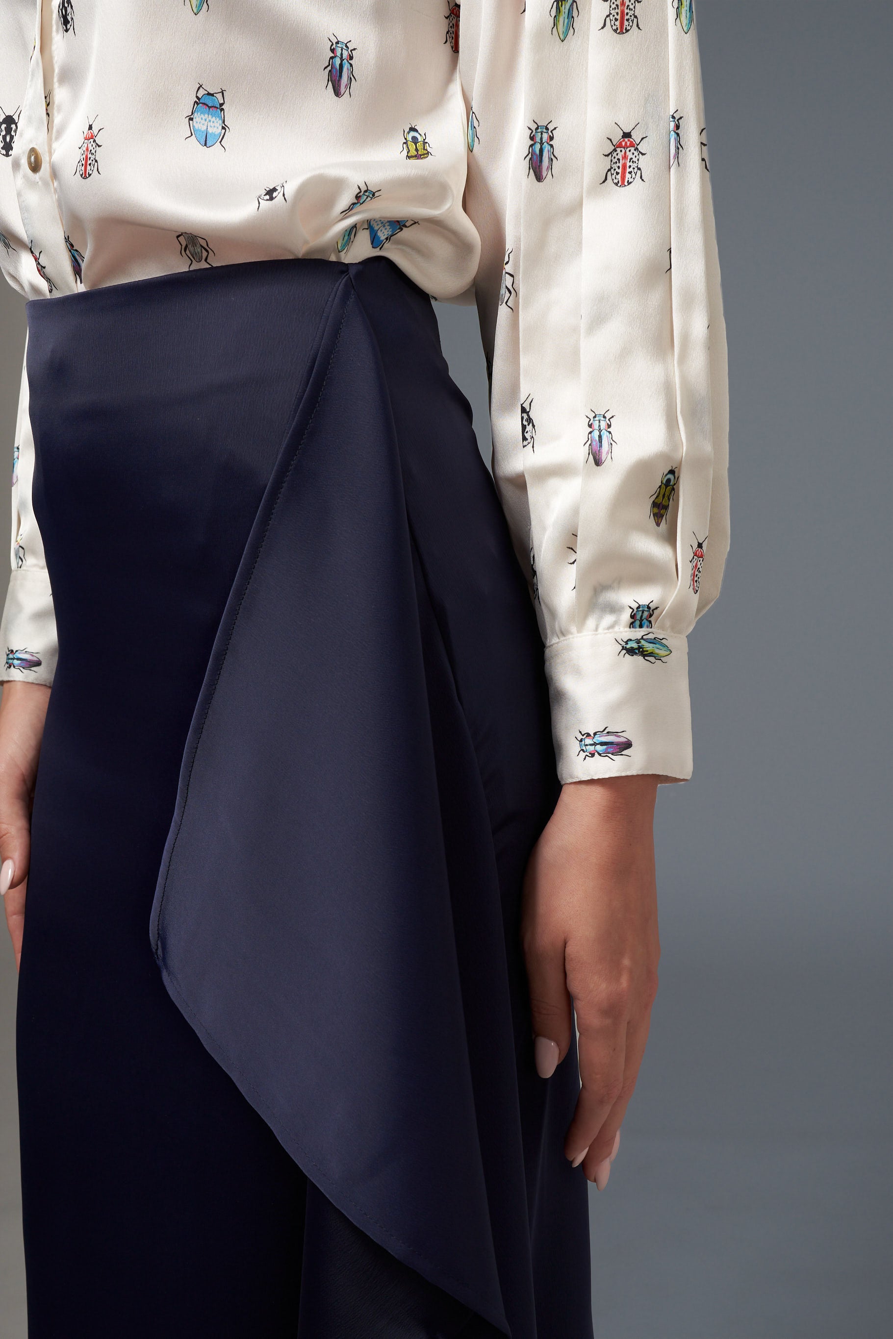 Melisa Tube Side Skirt - Dark Blue