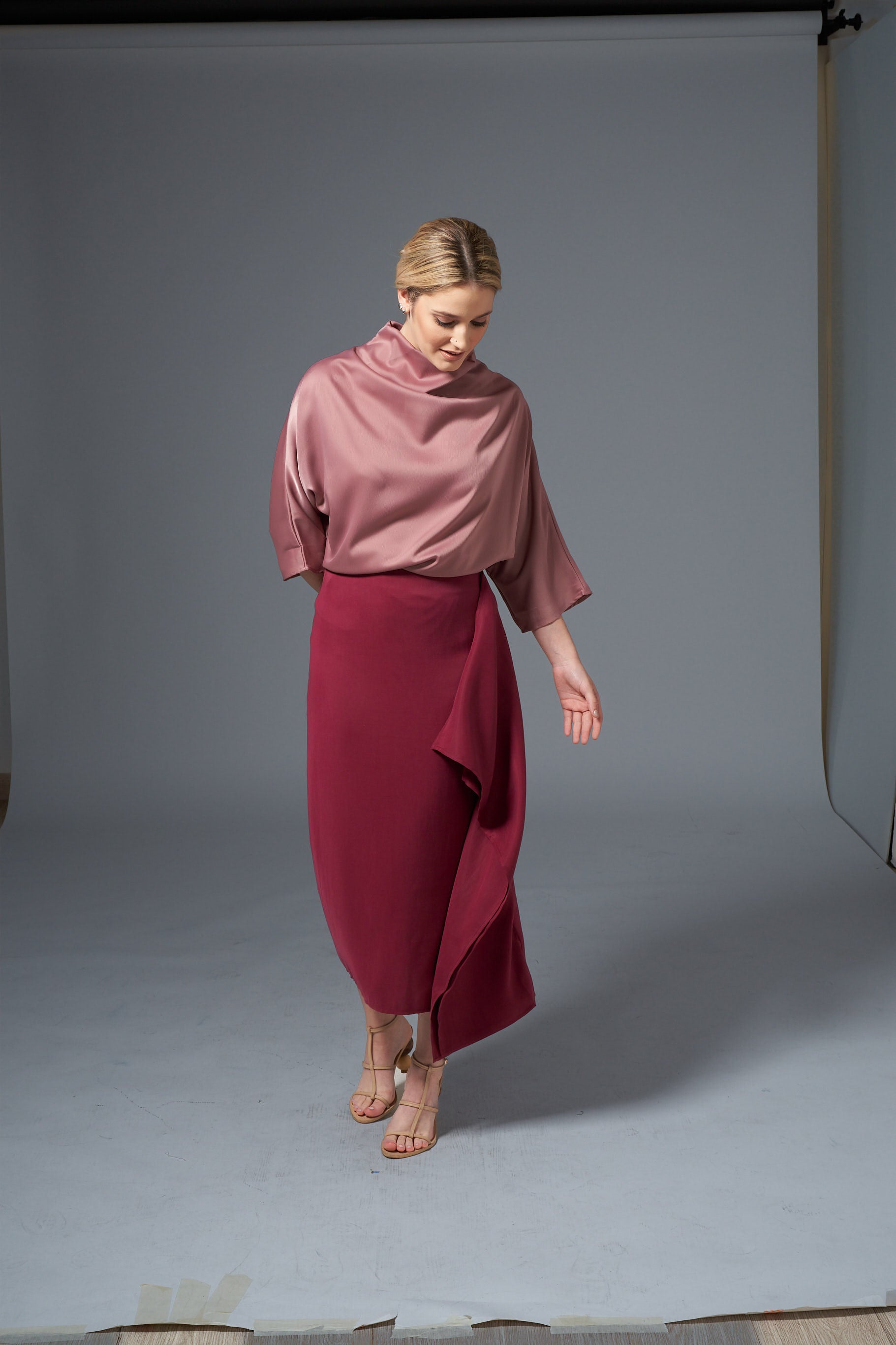 Alexa Asymmetric Shirt - Rosé