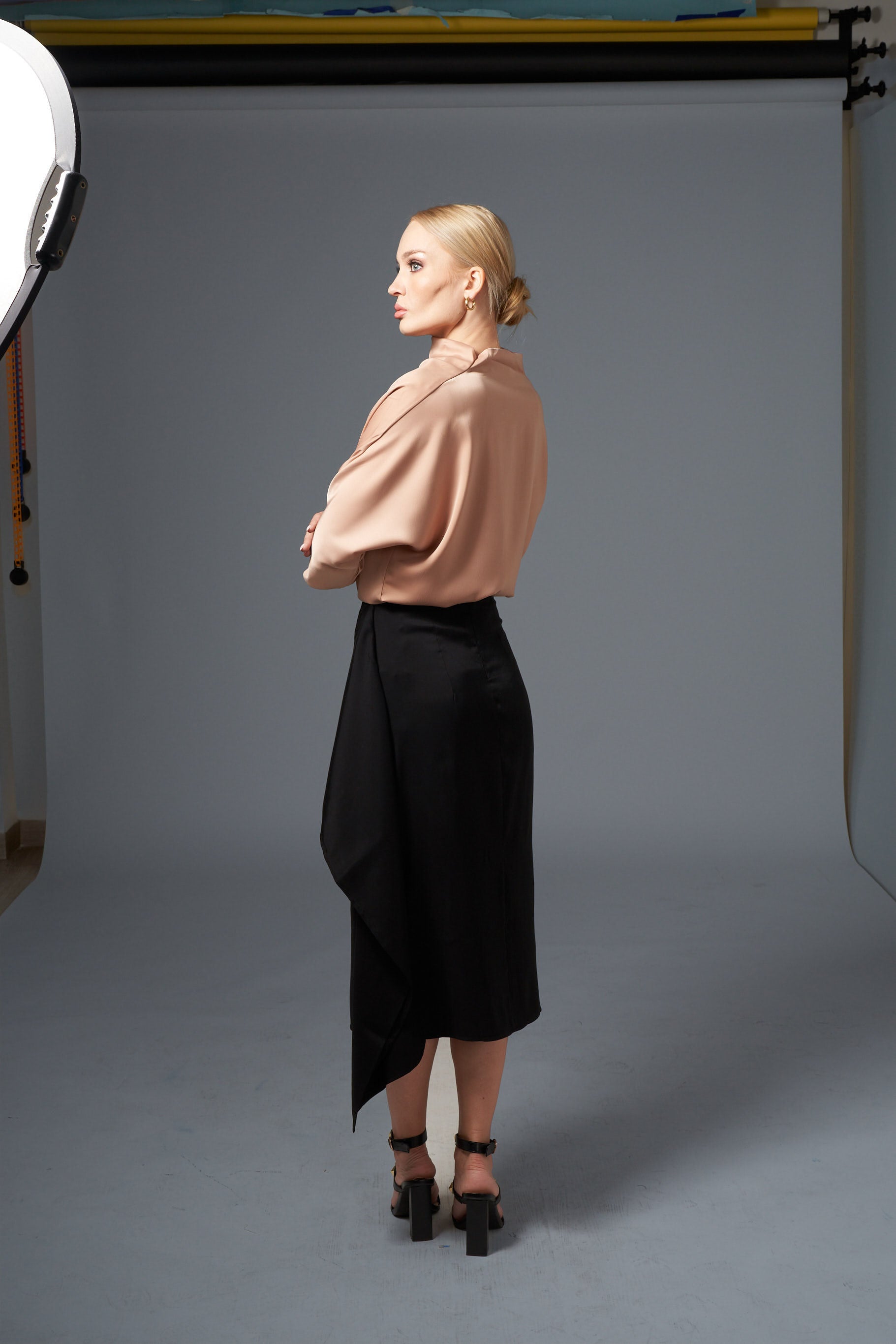Alexa Asymmetric Shirt - Champagne