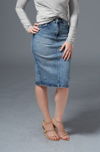 Denim Classic Tube Skirt