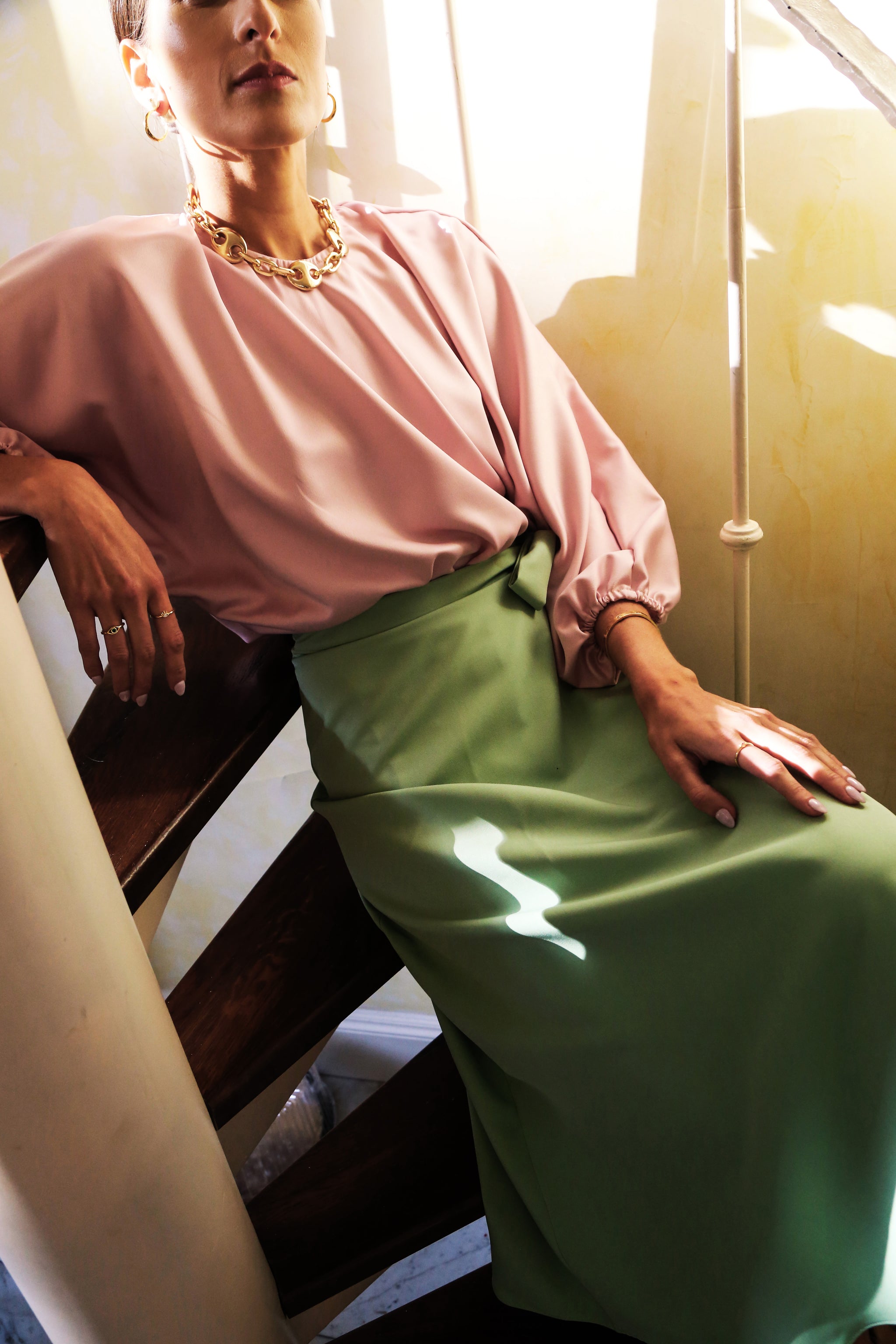 Paraiso Pink  Balloon Blouse