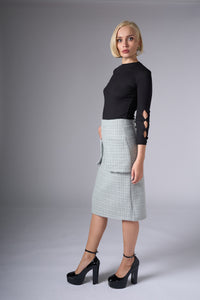 Pamela Pocket Skirt - Gray Whool