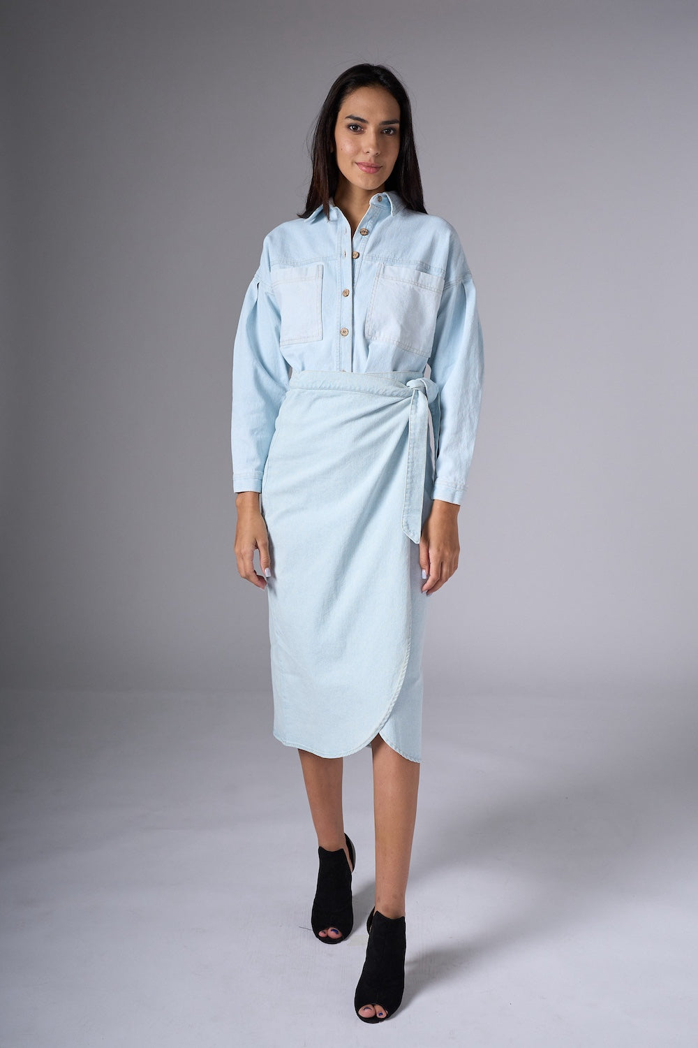 Loei Ice Denim Skirt & Top