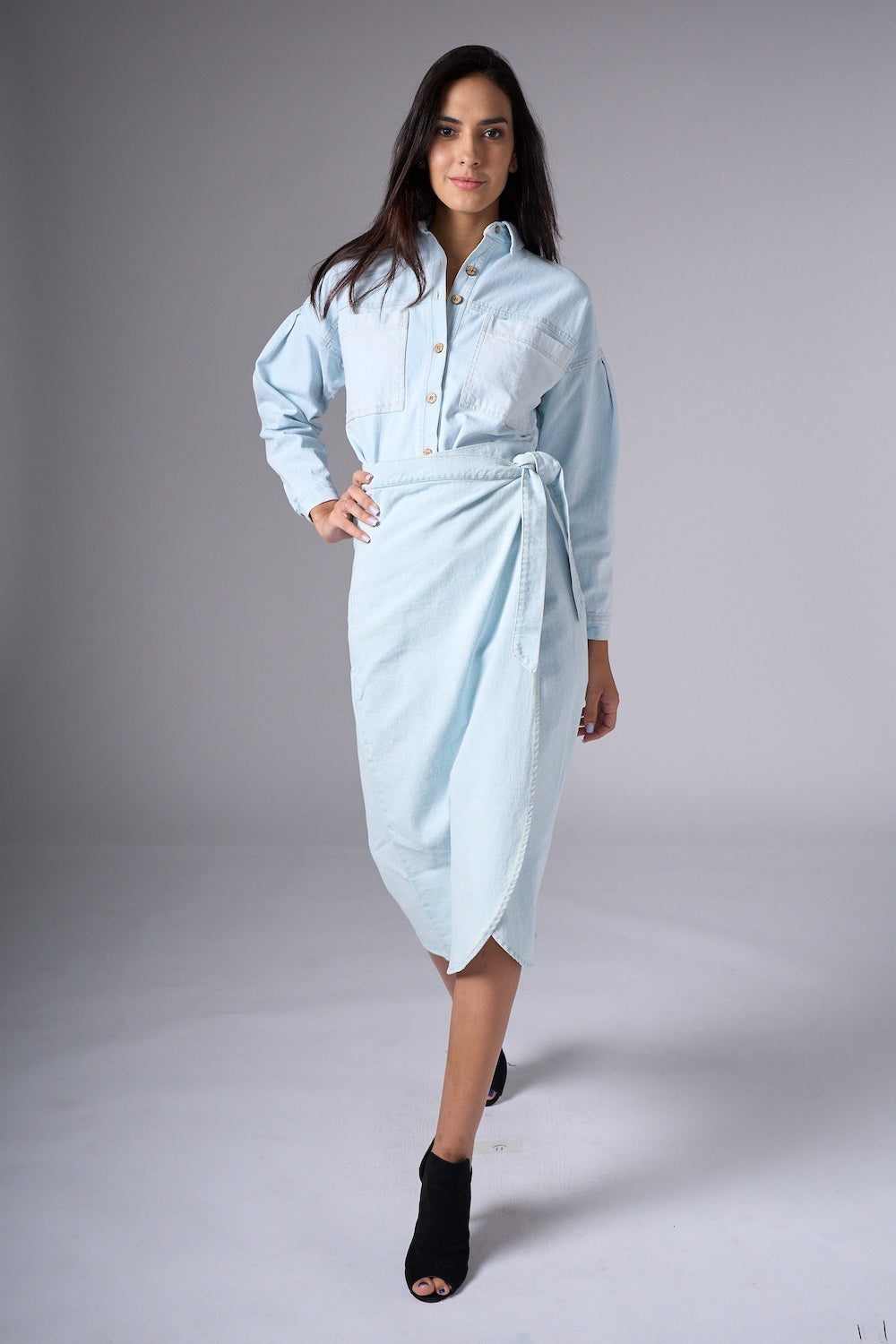 Loei Ice Denim Skirt & Top