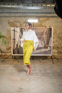 Lemoni Wrap Skirt - Lime