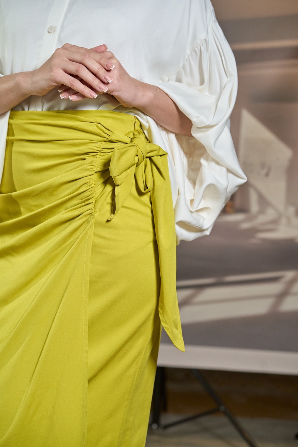 Lemoni Wrap Skirt - Lime