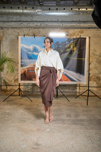 Lemoni Wrap Skirt - Brown