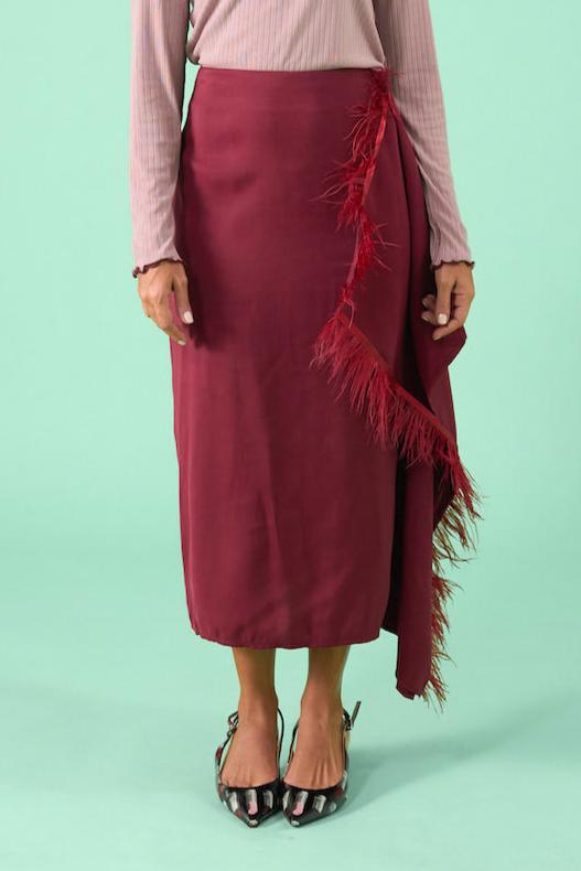 Lennie Skirt - Burgundy