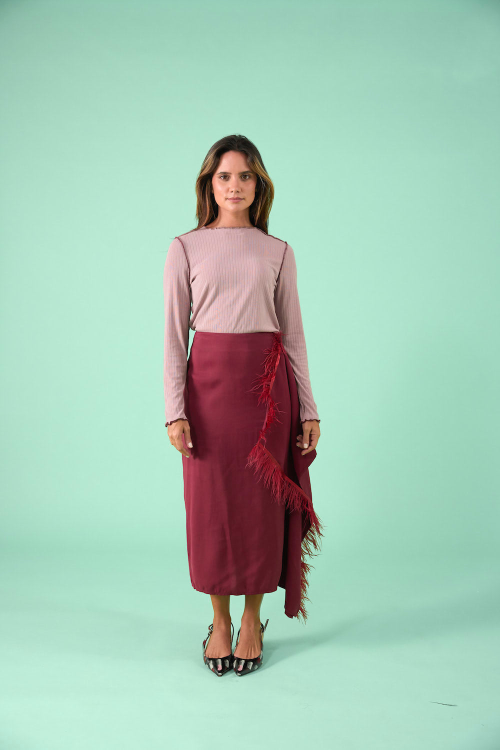 Lennie Skirt - Burgundy