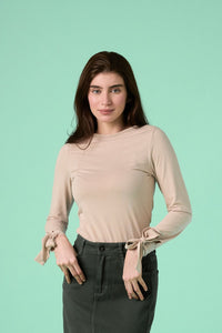 Knotted Tshirt - Taupe