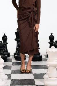 Wrap Brown Skirt