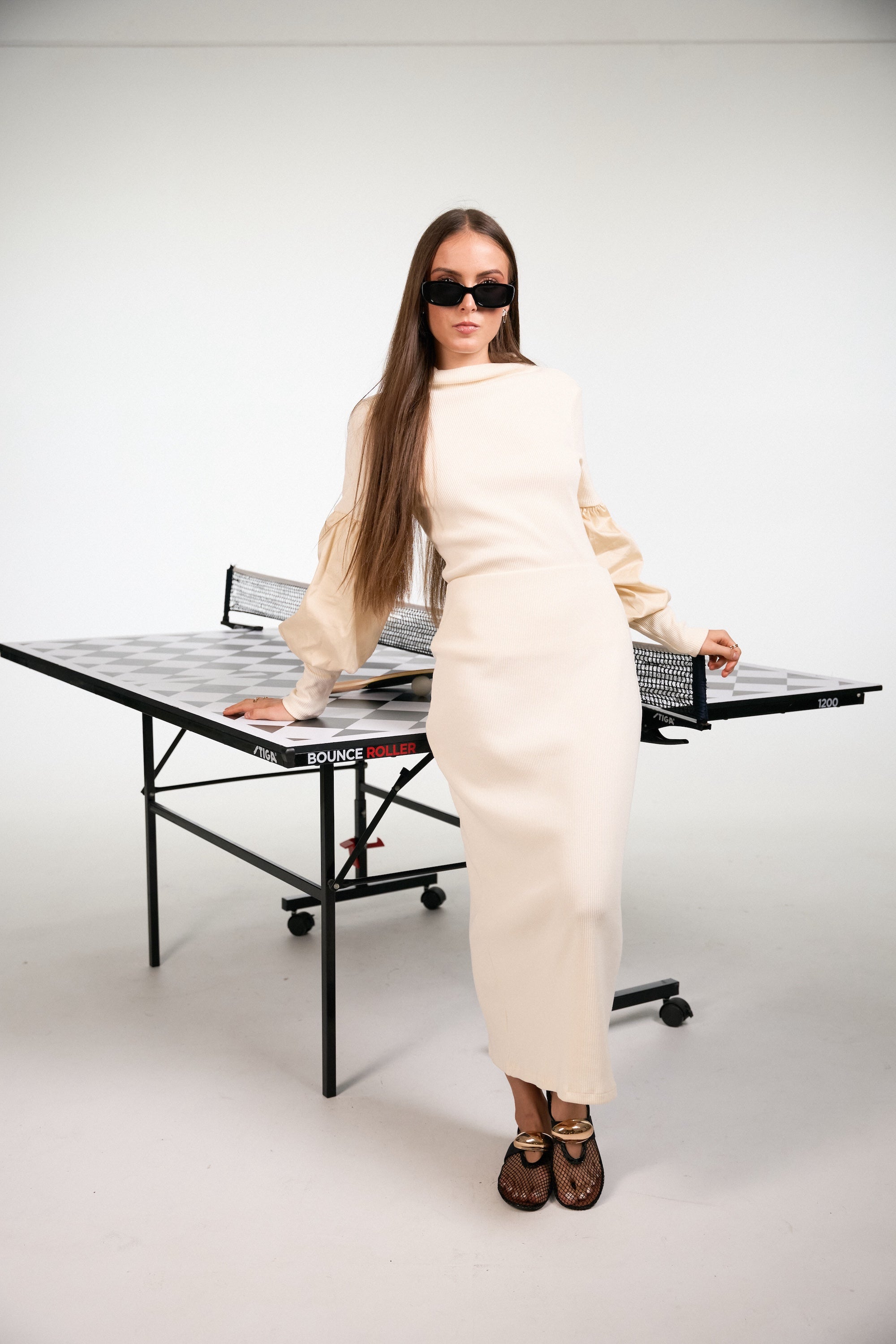 Ribbed Whisper Skirt - Cream