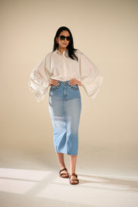 Lory Denim Midi Skirt