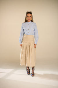 Sari Beige Denim Skirt