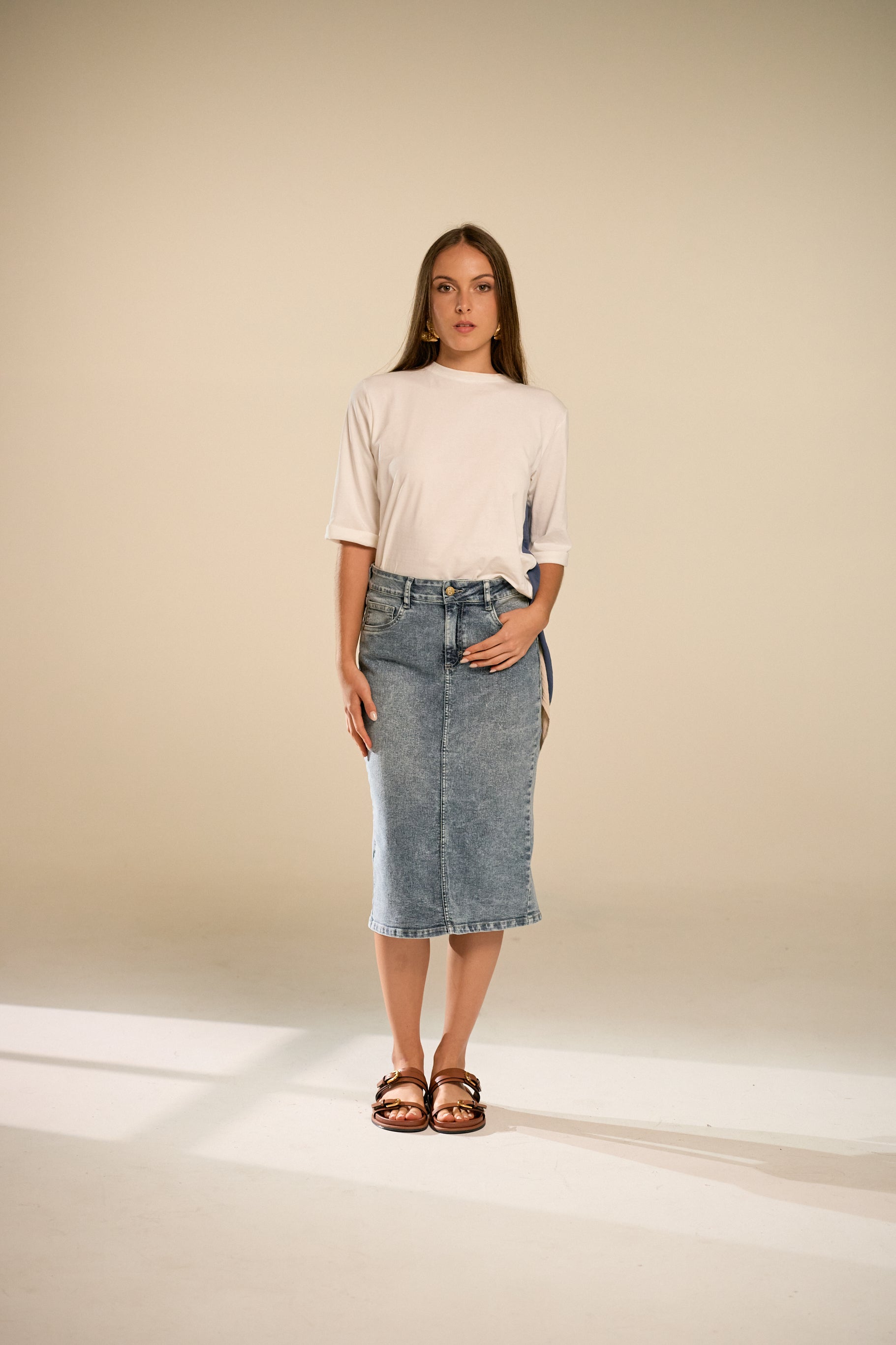 Classic Gato Denim Tube Skirt