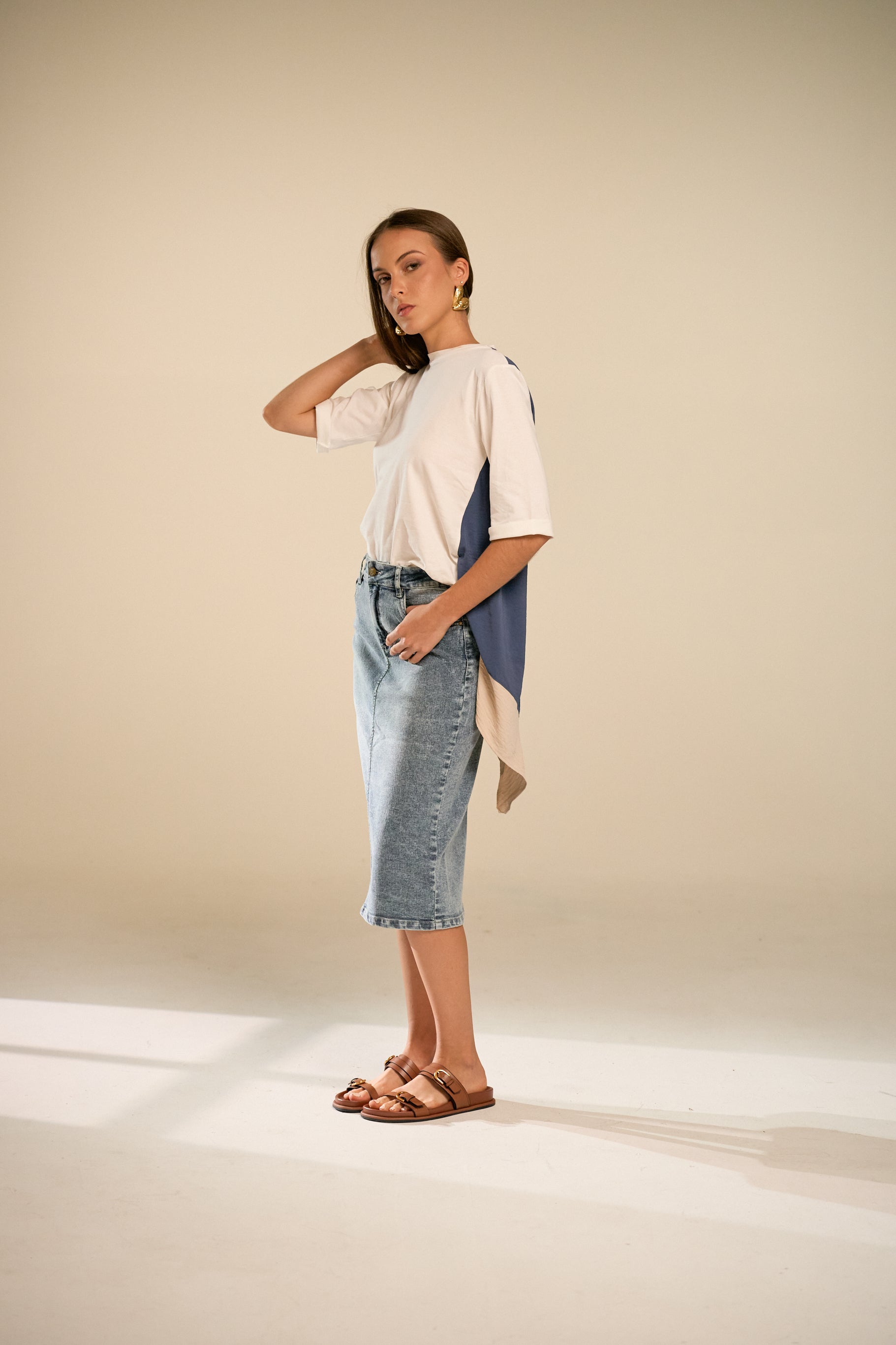 Classic Gato Denim Tube Skirt