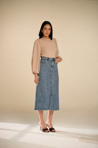 Bejoux Midi Denim Skirt