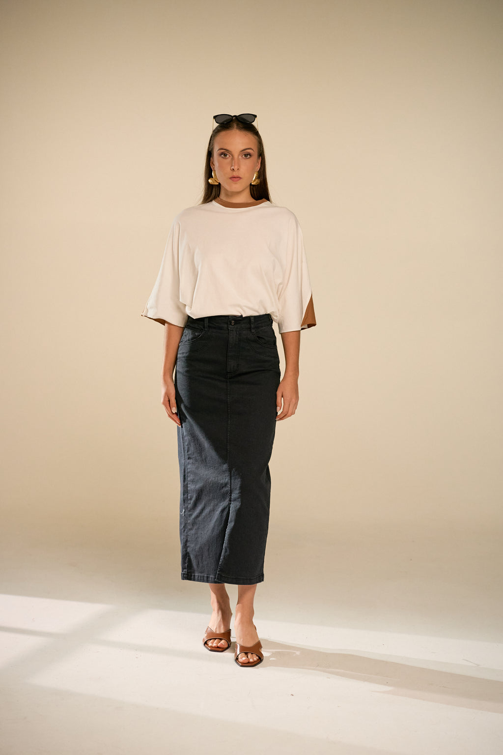 Eras Black Denim Skirt