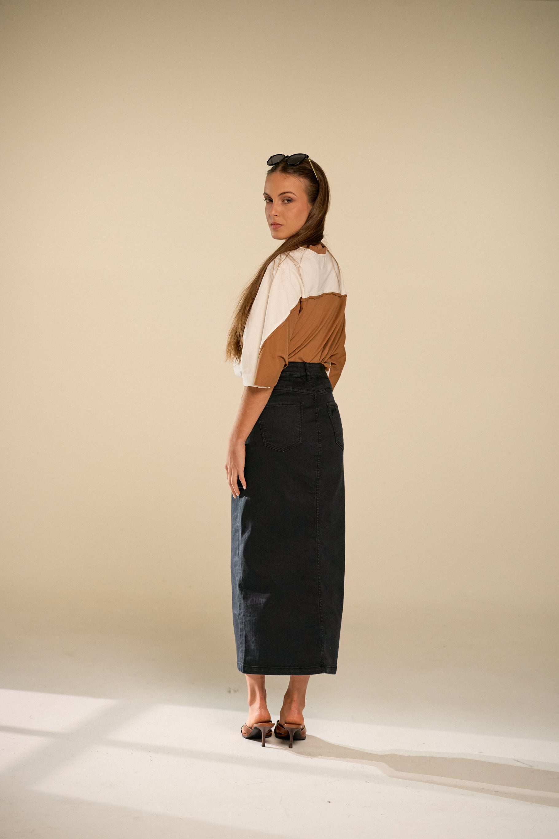 Eras Black Denim Skirt