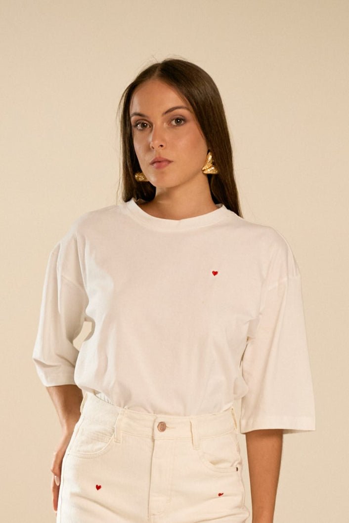 Madly in Love - White Denim SKirt