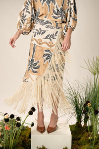 Taormina Fringe Skirt - Printed