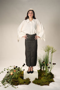 Toscana Denim Skirt - Coffee Lurex
