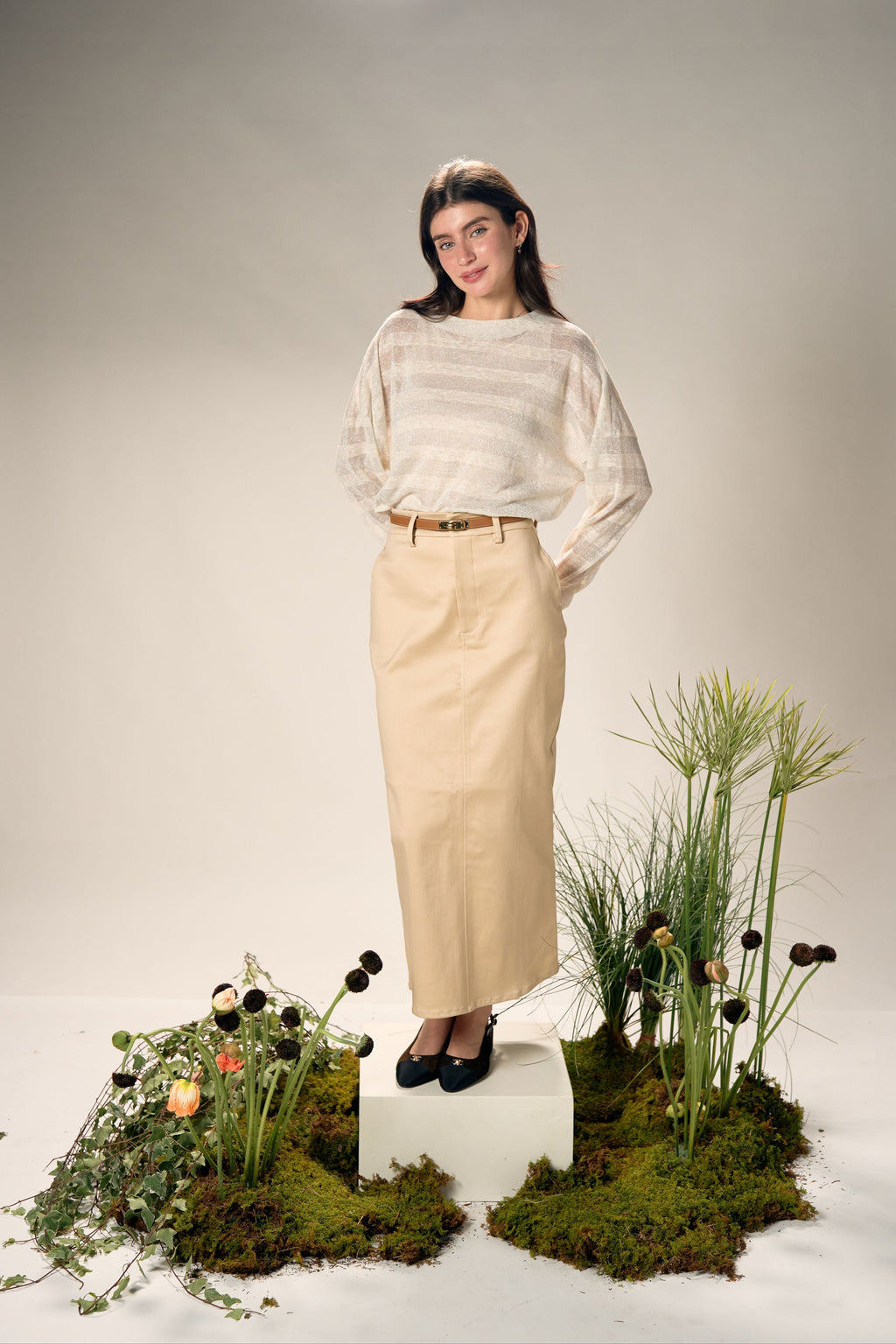 Lucca Skirt - Beige
