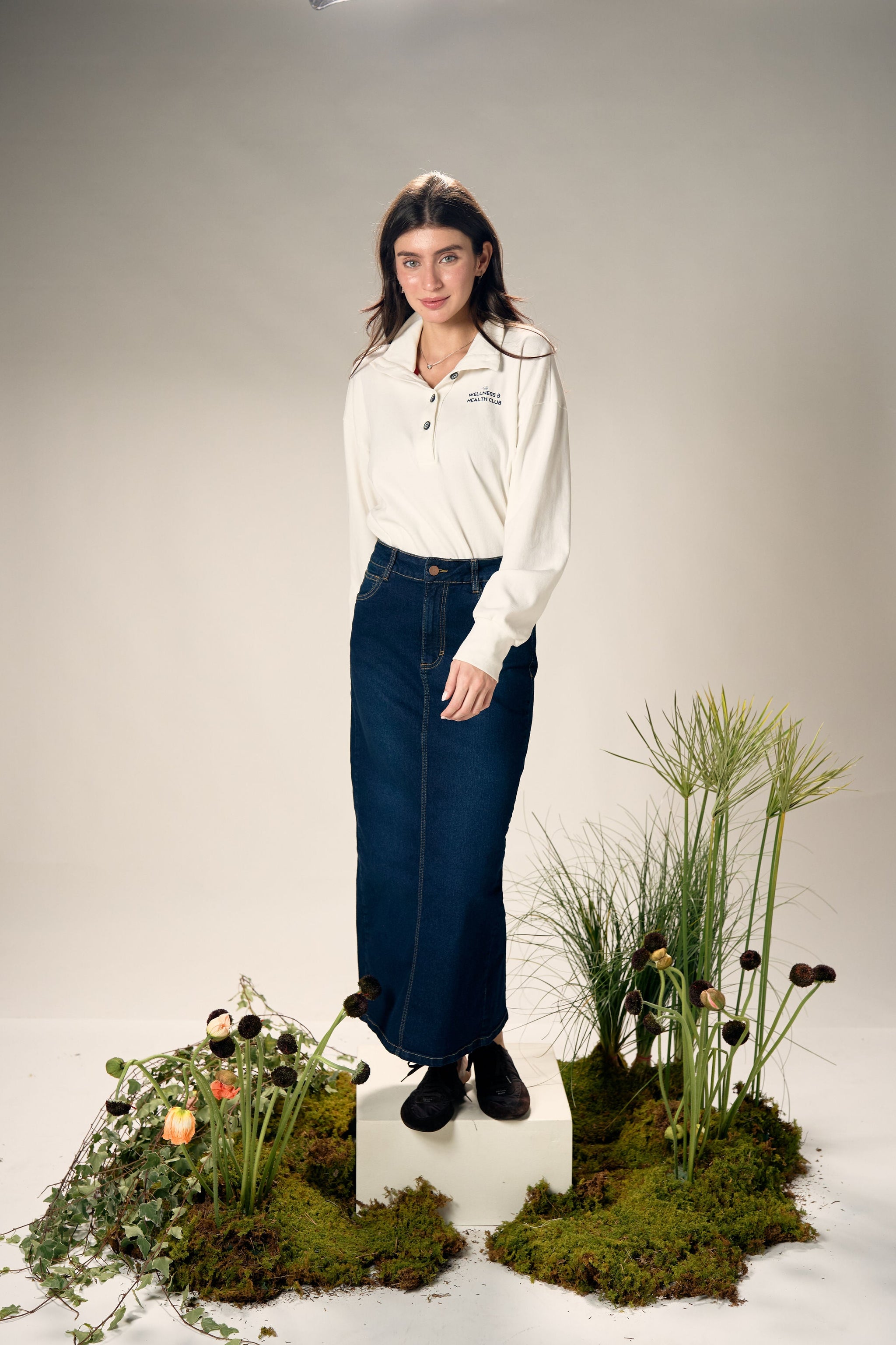 Eras Denim Skirt - Dark Blue