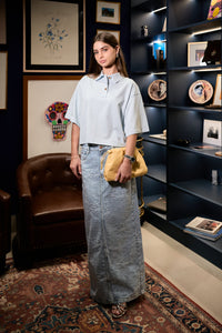 Ischia Lace Denim Skirt