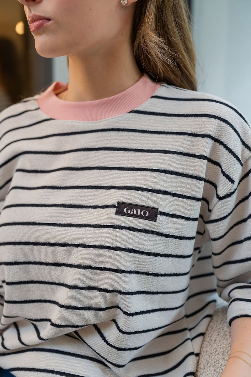 Paris Striped Tee - Rose