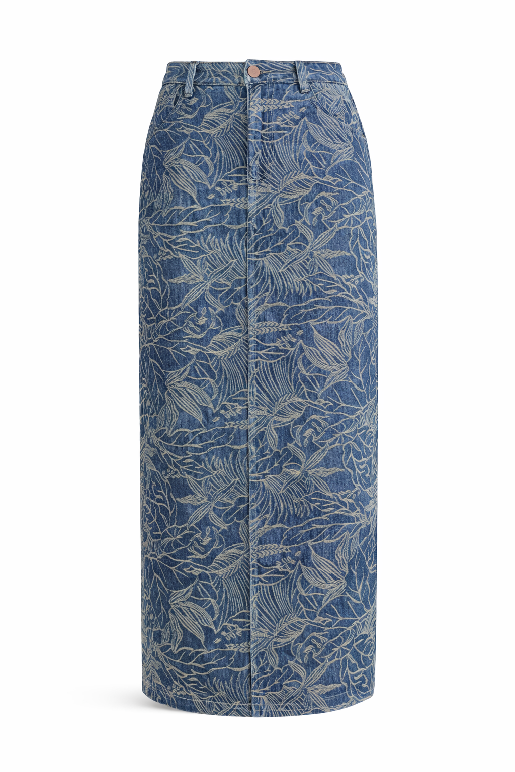 Fleure Embroidered Denim Skirt