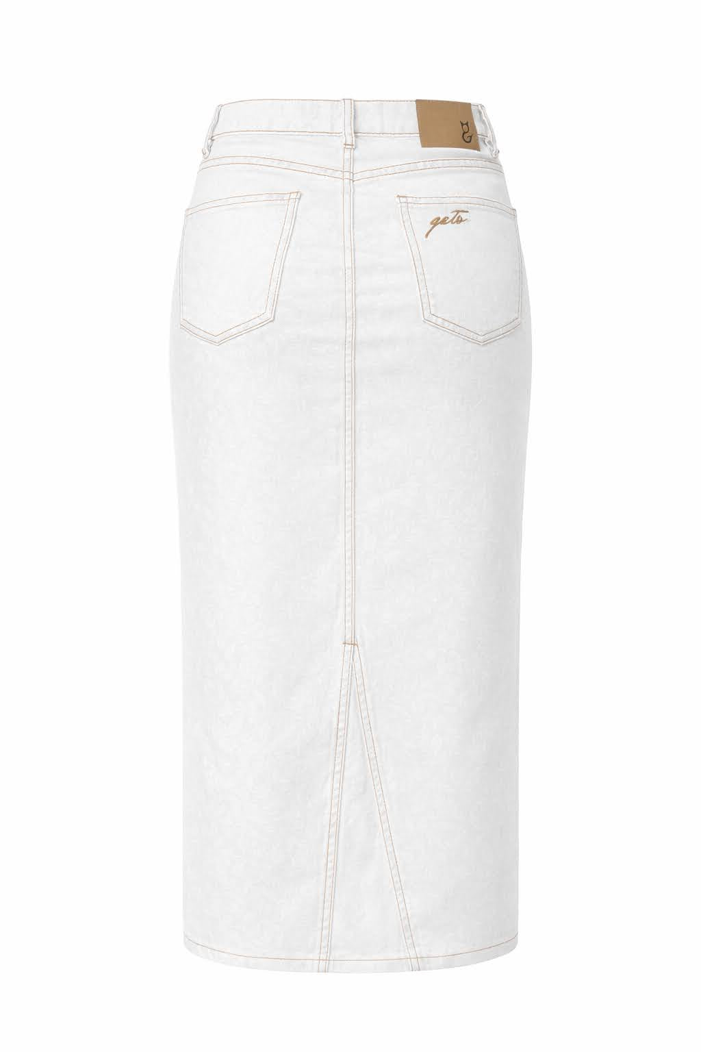 Eras White Denim Skirt