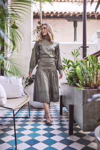 Clara Olive Blouse