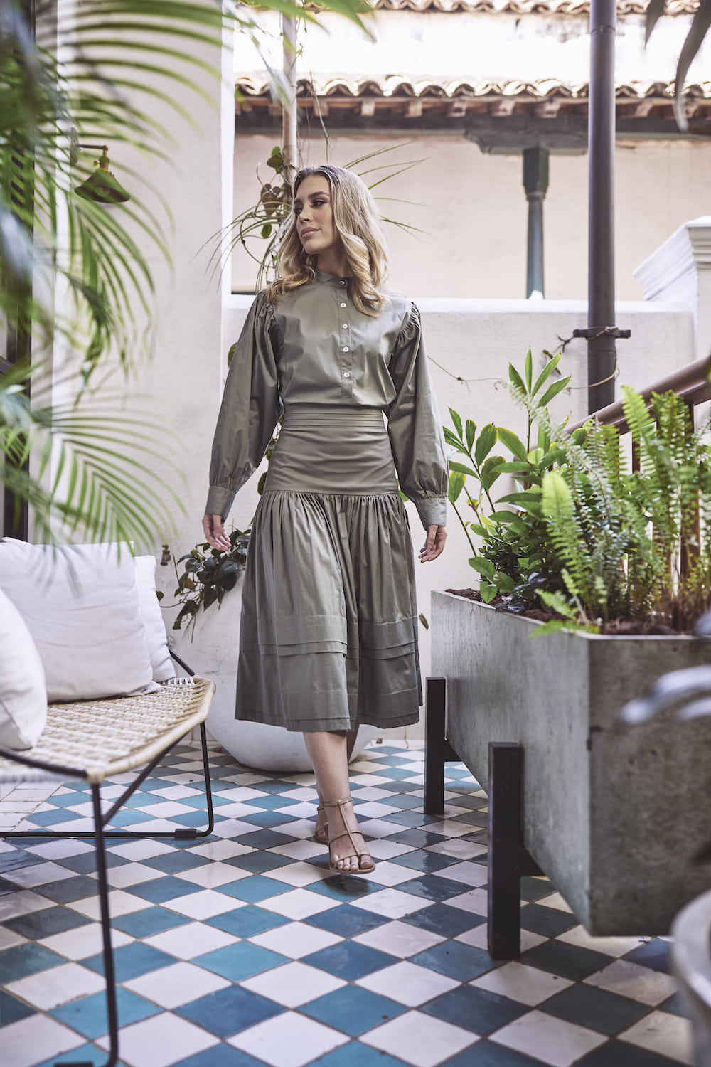 Clara Olive Blouse
