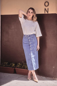 Marisa Button Down Denim BLUE