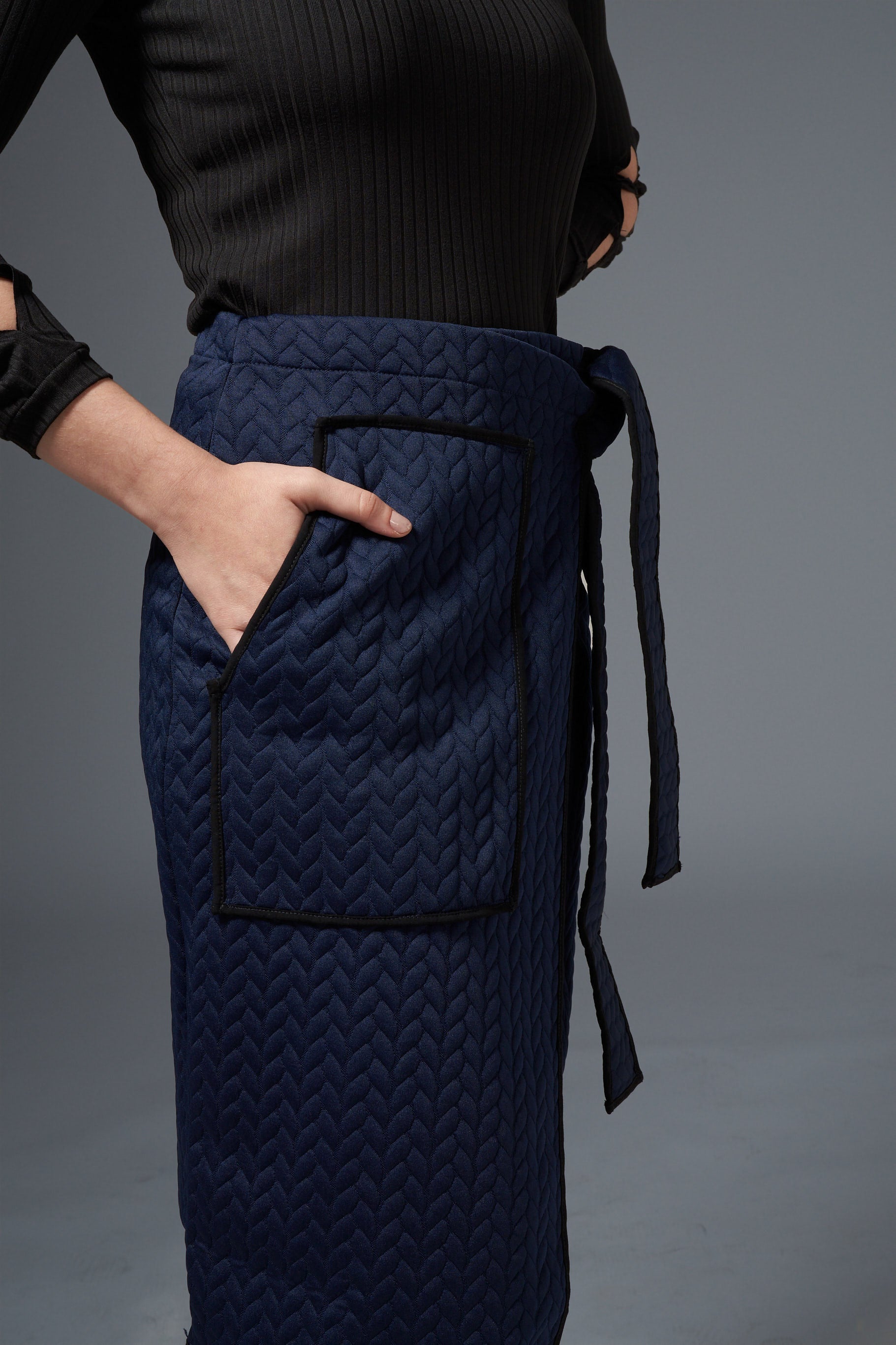 Blimie Quilted Skirt - Blue